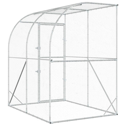 Chicken Coop Silver 200 x 100 x 215 cm Galvanised Steel