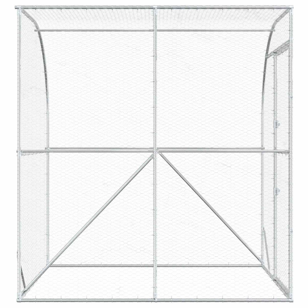 Chicken Coop Silver 200 x 100 x 215 cm Galvanised Steel