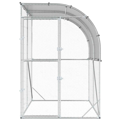 Chicken Coop Silver 200 x 100 x 215 cm Galvanised Steel