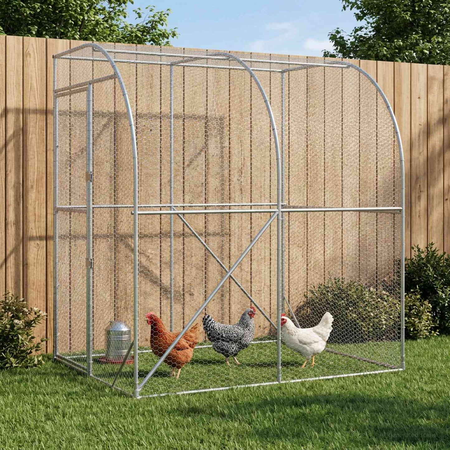 Chicken Coop Silver 200 x 150 x 215 cm Galvanised Steel
