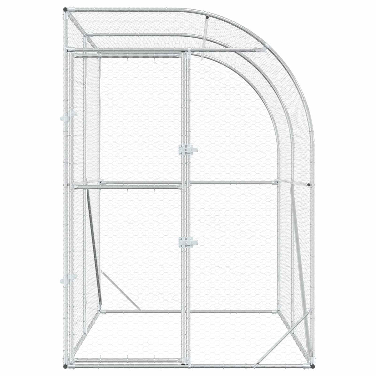 Chicken Coop Silver 200 x 150 x 215 cm Galvanised Steel