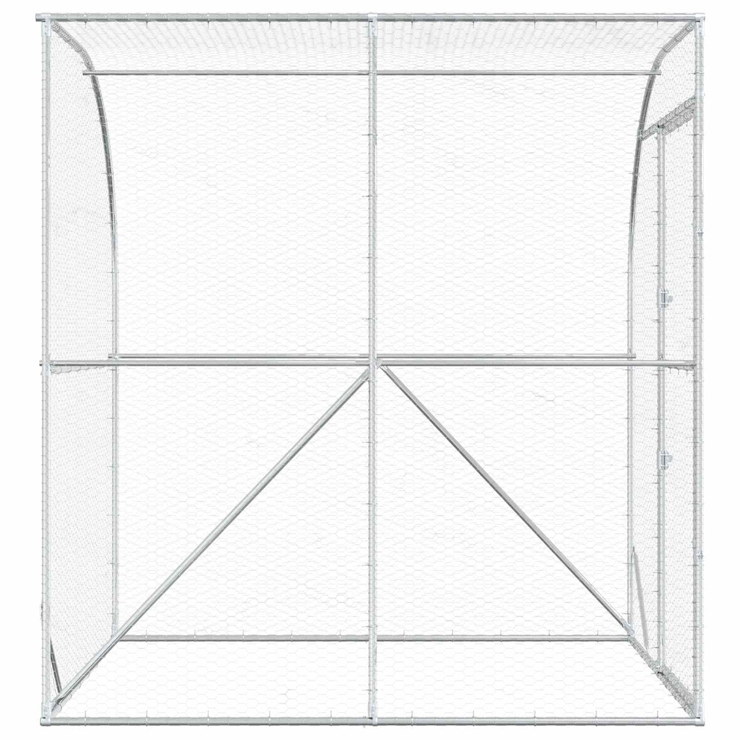 Chicken Coop Silver 200 x 150 x 215 cm Galvanised Steel