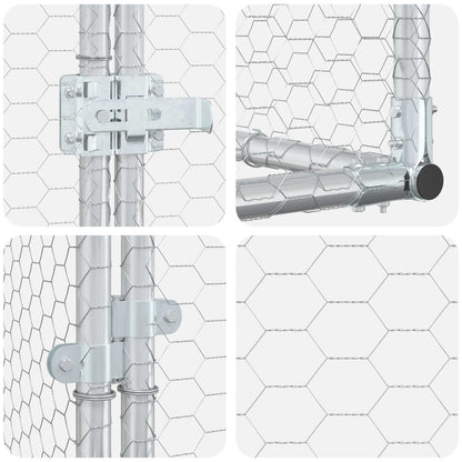 Chicken Coop Silver 200 x 150 x 215 cm Galvanised Steel