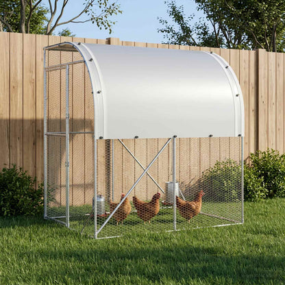Chicken Coop Silver 200 x 150 x 215 cm Galvanised Steel