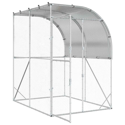 Chicken Coop Silver 200 x 150 x 215 cm Galvanised Steel