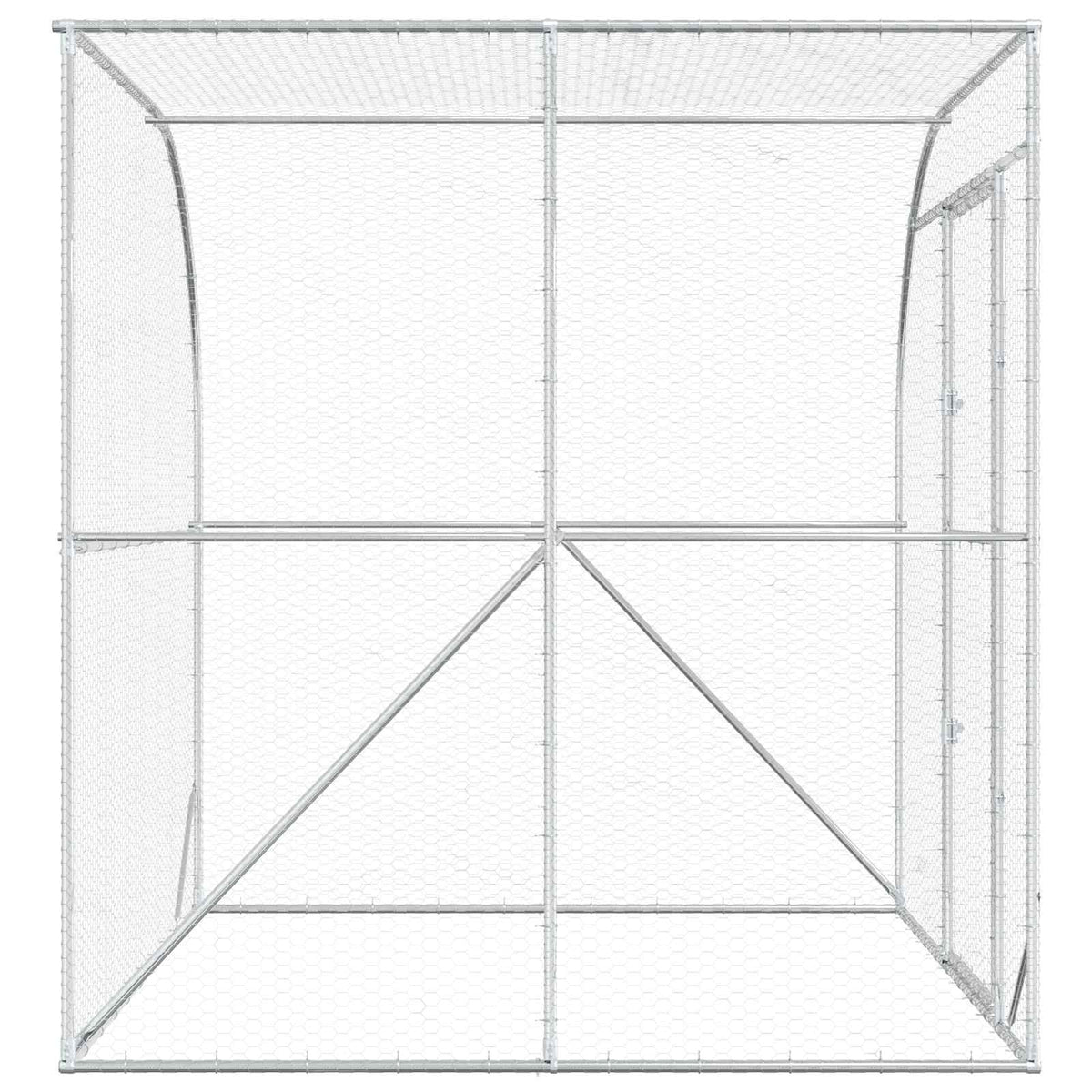 Chicken Coop Silver 200 x 200 x 215 cm Galvanised Steel
