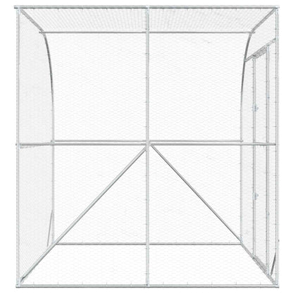 Chicken Coop Silver 200 x 200 x 215 cm Galvanised Steel
