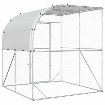Chicken Coop Silver 200 x 200 x 215 cm Galvanised Steel