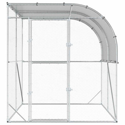 Chicken Coop Silver 200 x 200 x 215 cm Galvanised Steel