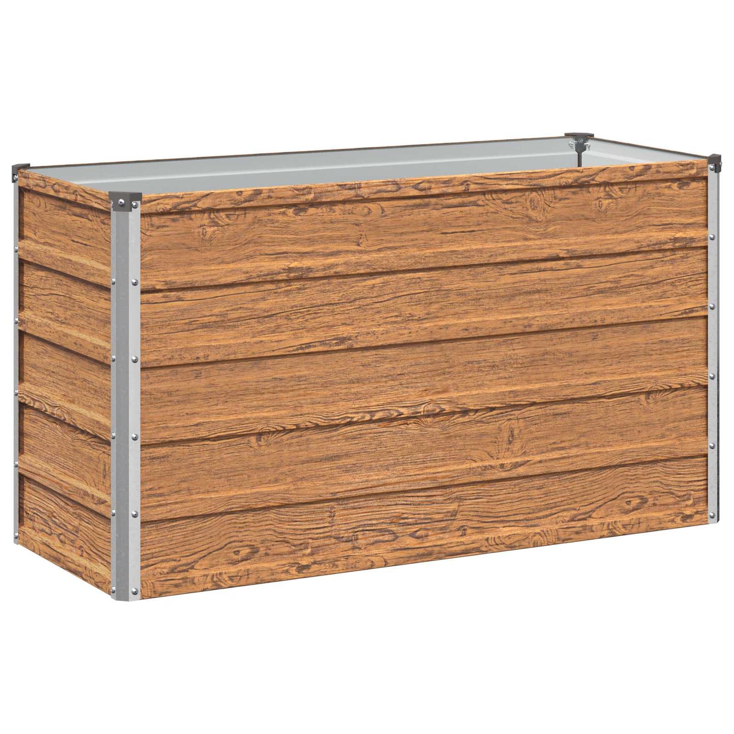 Raised Garden Bed Wood Brown 100 x 40 x 55 cm cold-rolled steel