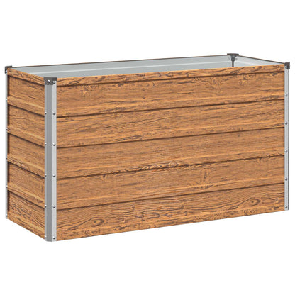 Raised Garden Bed Wood Brown 100 x 40 x 55 cm cold-rolled steel