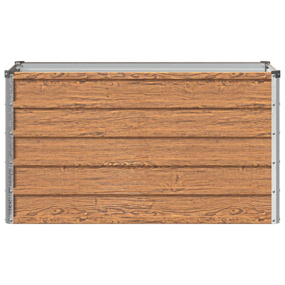 Raised Garden Bed Wood Brown 100 x 40 x 55 cm cold-rolled steel