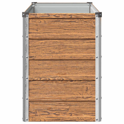 Raised Garden Bed Wood Brown 100 x 40 x 55 cm cold-rolled steel