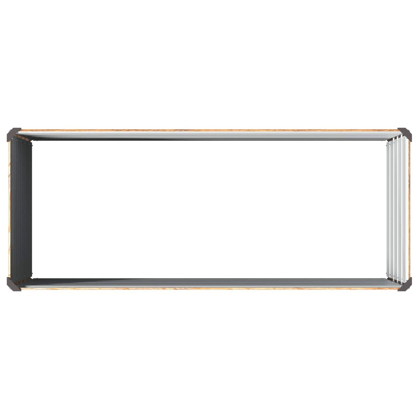 Raised Garden Bed Wood Brown 100 x 40 x 55 cm cold-rolled steel