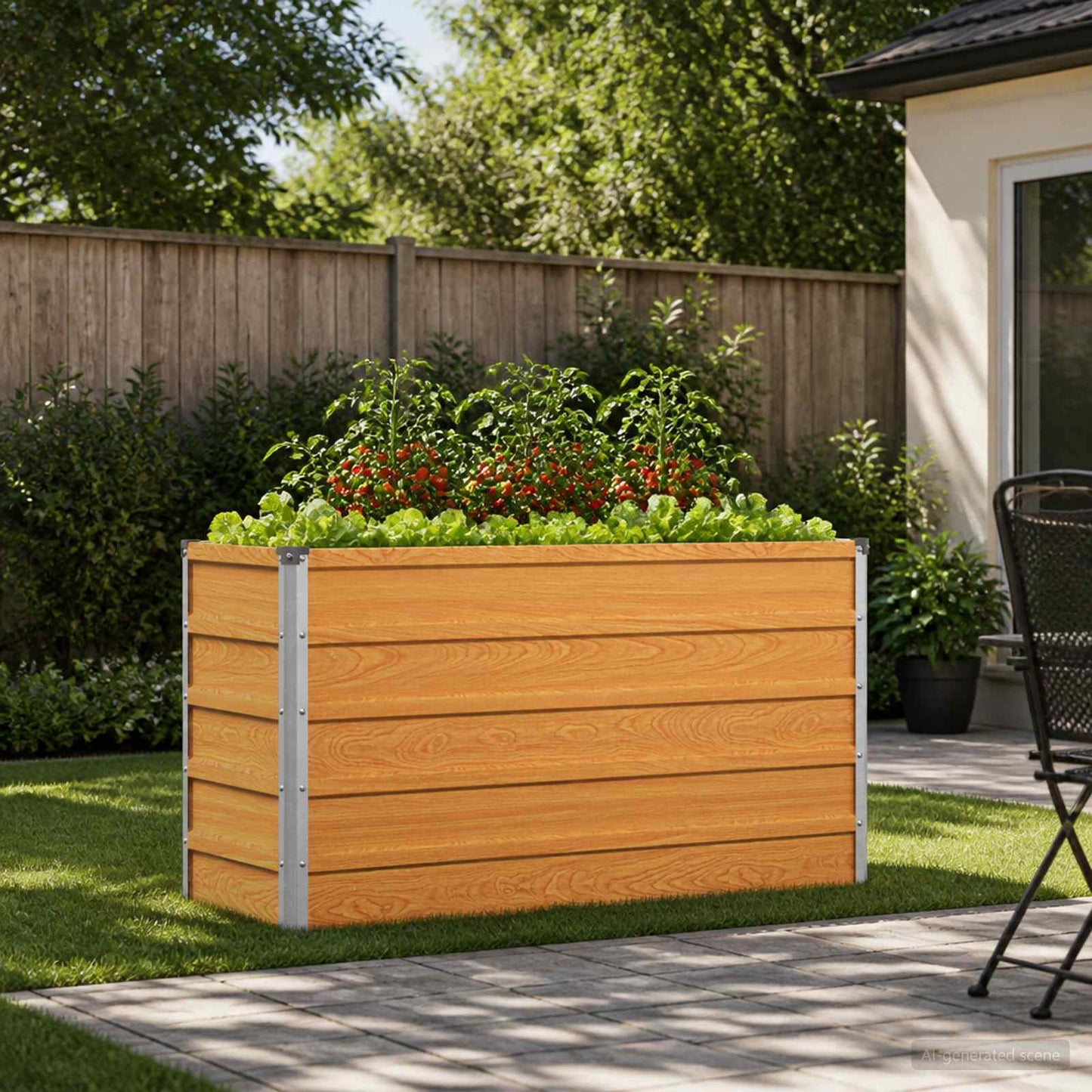 Raised Garden Bed Natural 100 x 40 x 55 cm cold-rolled steel