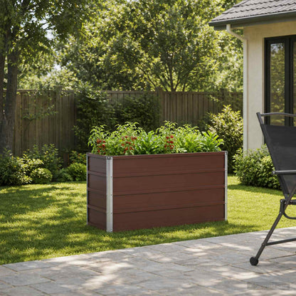 Raised Garden Bed Brown 100 x 40 x 55 cm cold-rolled steel