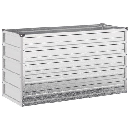 Raised Garden Bed Silver 100 x 40 x 55 cm galvanized