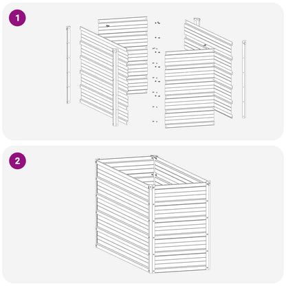 Raised Garden Bed Rusty 100 x 40 x 55 cm corton
