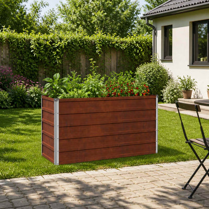 Raised Garden Bed Rusty 100 x 40 x 55 cm corton