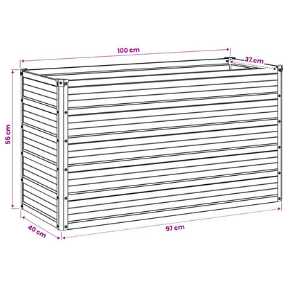 Raised Garden Bed Rusty 100 x 40 x 55 cm corton