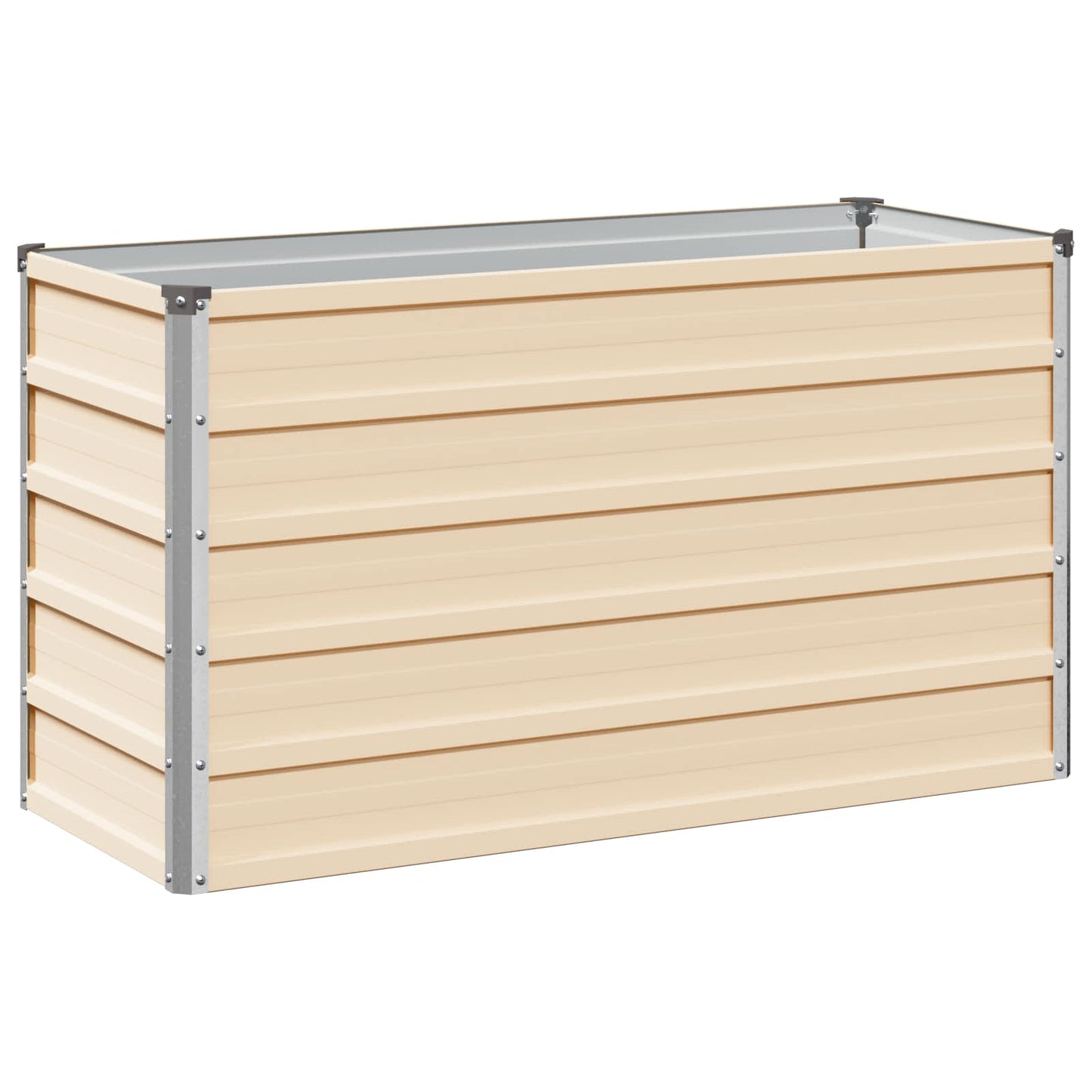 Raised Garden Bed Ivory 100 x 40 x 55 cm cold-rolled steel