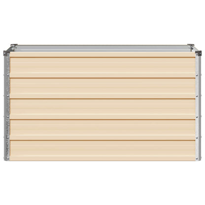 Raised Garden Bed Ivory 100 x 40 x 55 cm cold-rolled steel