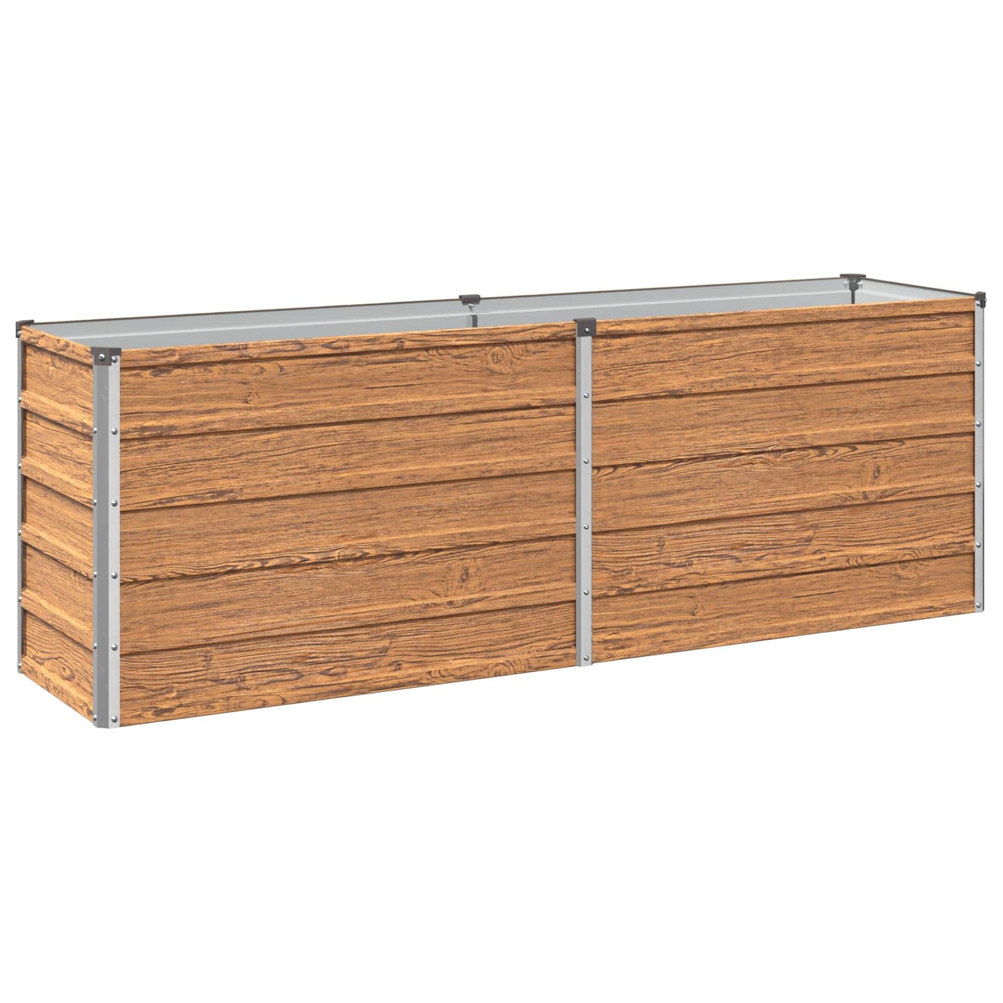 Raised Garden Bed Wood Brown 160 x 40 x 55 cm cold-rolled steel