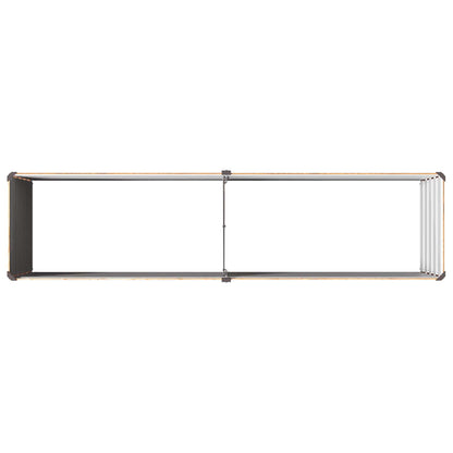 Raised Garden Bed Wood Brown 160 x 40 x 55 cm cold-rolled steel