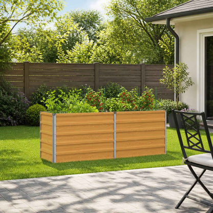 Raised Garden Bed Natural 160 x 40 x 55 cm cold-rolled steel
