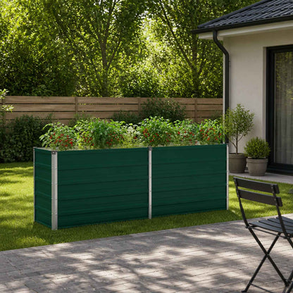Raised Garden Bed Green 160 x 40 x 55 cm cold-rolled steeel