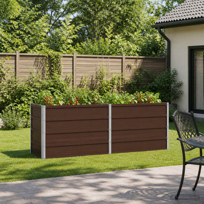 Raised Garden Bed Brown 160 x 40 x 55 cm cold-rolled steel