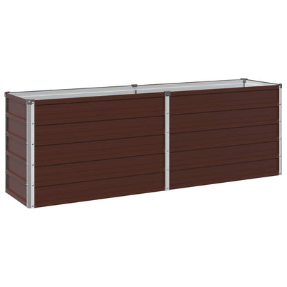 Raised Garden Bed Brown 160 x 40 x 55 cm cold-rolled steel