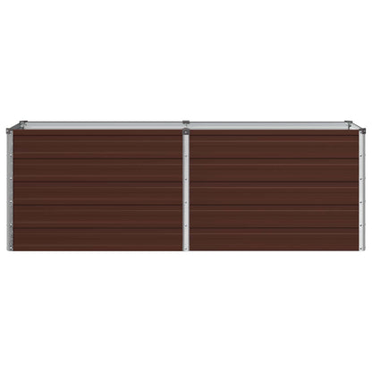 Raised Garden Bed Brown 160 x 40 x 55 cm cold-rolled steel