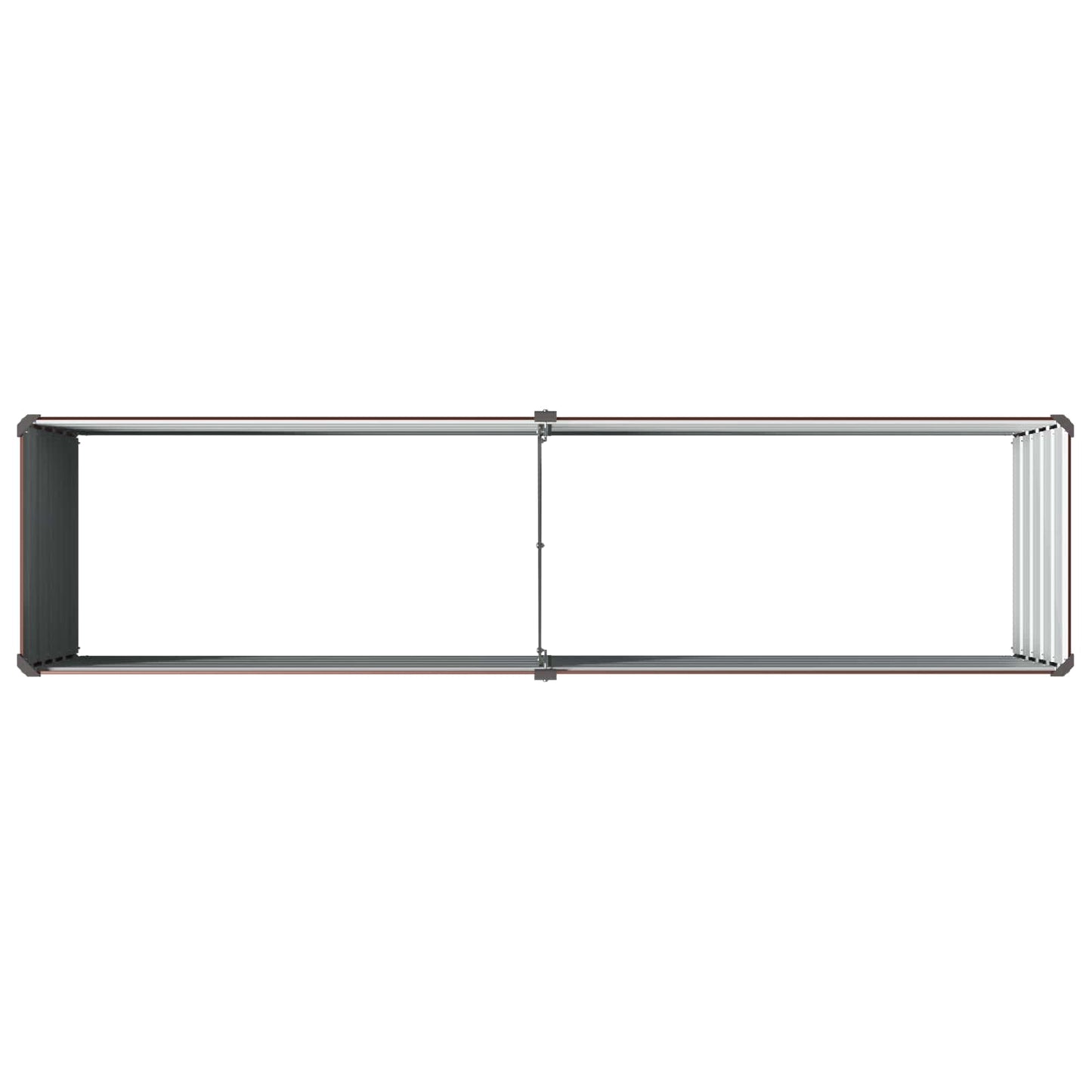 Raised Garden Bed Brown 160 x 40 x 55 cm cold-rolled steel