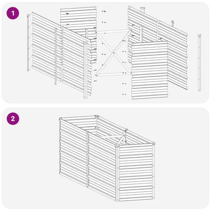 Raised Garden Bed Silver 160 x 40 x 55 cm galvanized