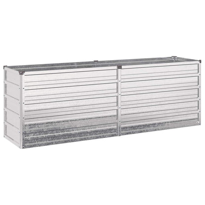 Raised Garden Bed Silver 160 x 40 x 55 cm galvanized