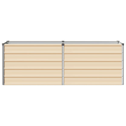 Raised Garden Bed Ivory 160 x 40 x 55 cm cold-rolled steel