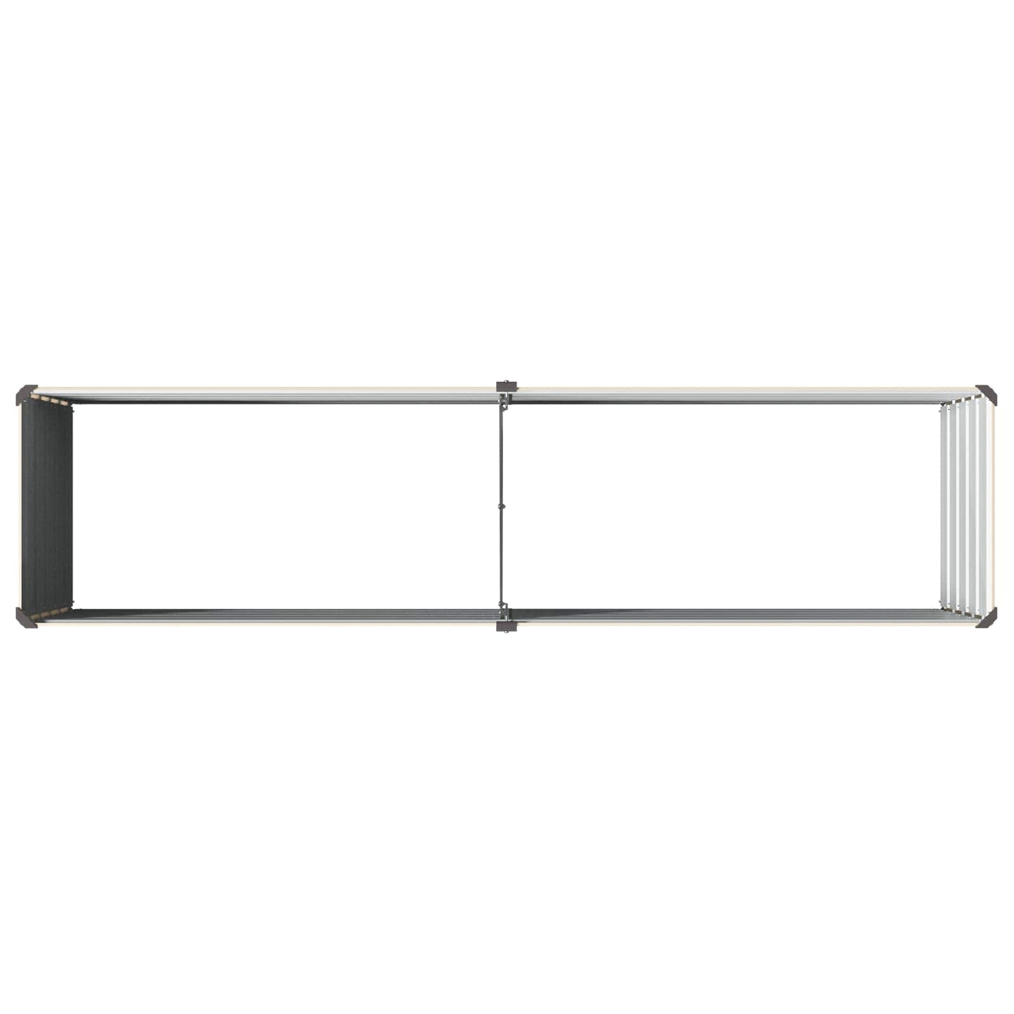Raised Garden Bed Ivory 160 x 40 x 55 cm cold-rolled steel