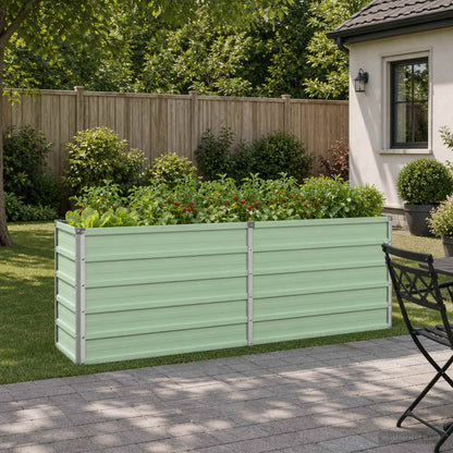 Raised Garden Bed Pastel Green 160 x 40 x 55 cm