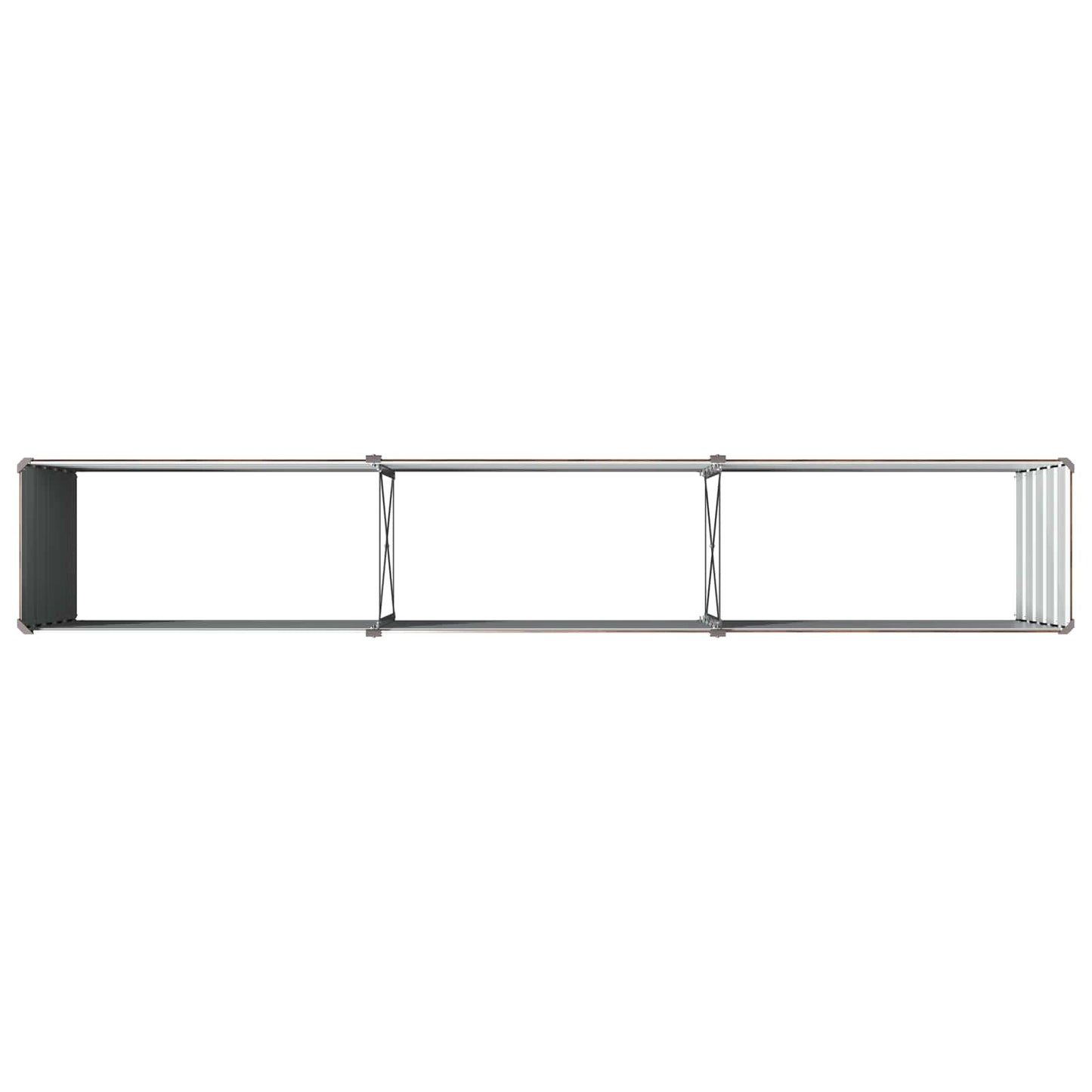 Raised Garden Bed Black 240 x 40 x 55 cm cold-rolled steel