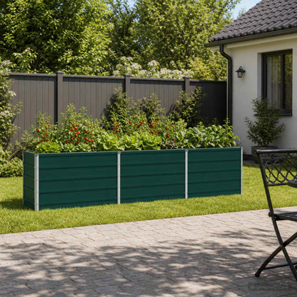 Raised Garden Bed Green 240 x 40 x 55 cm cold-rolled steeel
