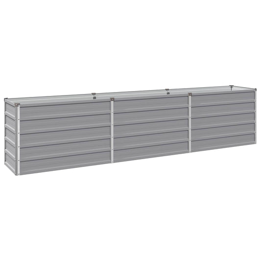 Raised Garden Bed Grey 240 x 40 x 55 cm cold-rolled steel