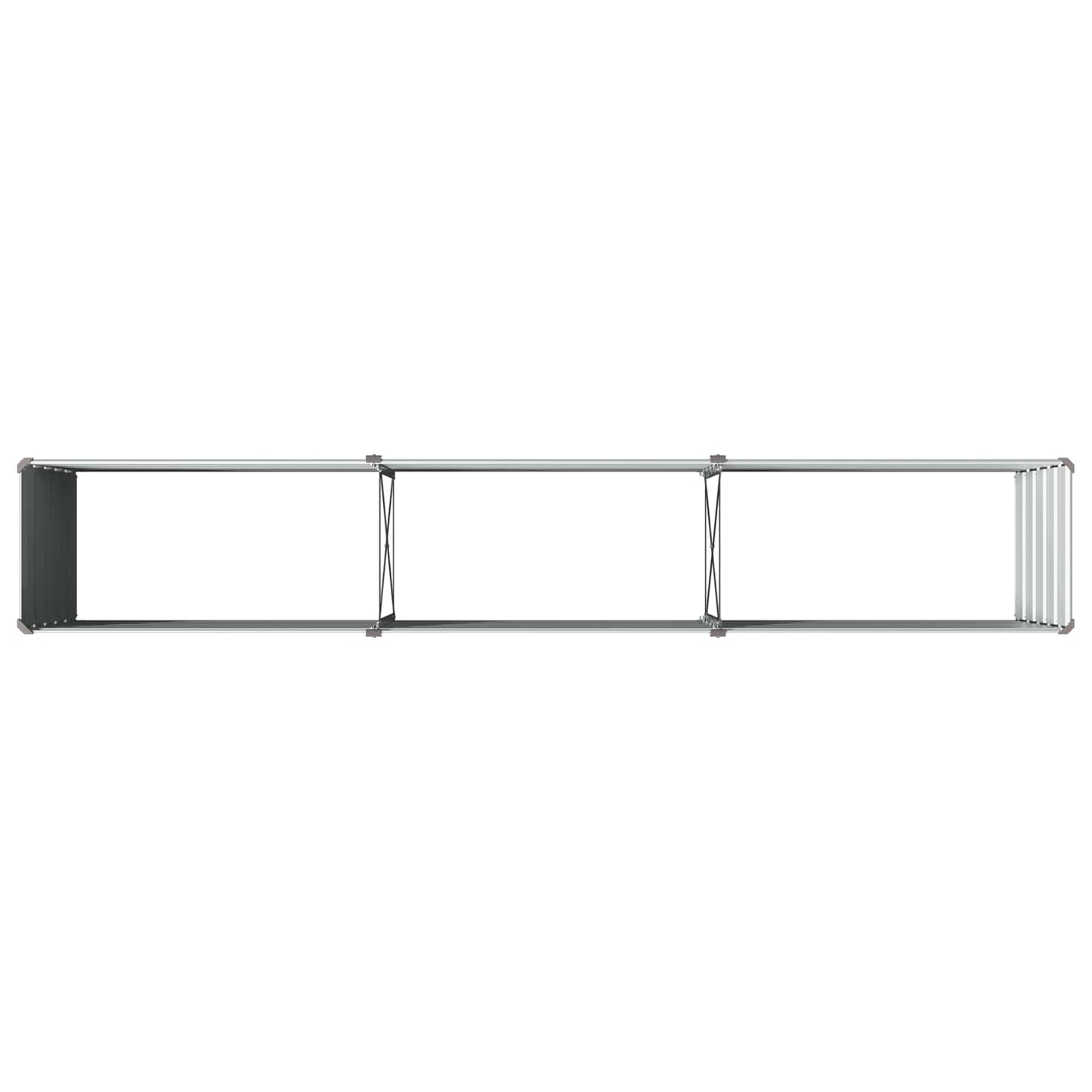 Raised Garden Bed Grey 240 x 40 x 55 cm cold-rolled steel