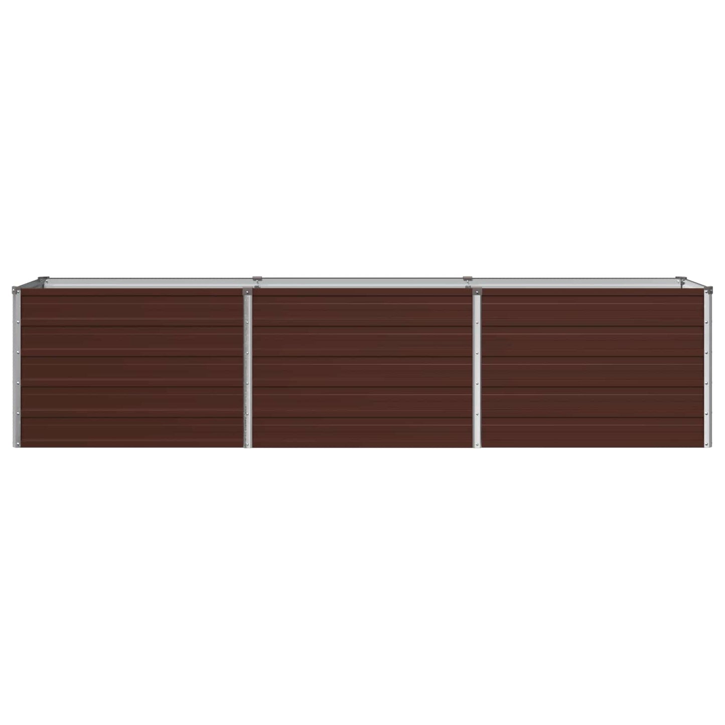 Raised Garden Bed Brown 240 x 40 x 55 cm cold-rolled steel