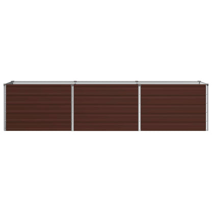 Raised Garden Bed Brown 240 x 40 x 55 cm cold-rolled steel