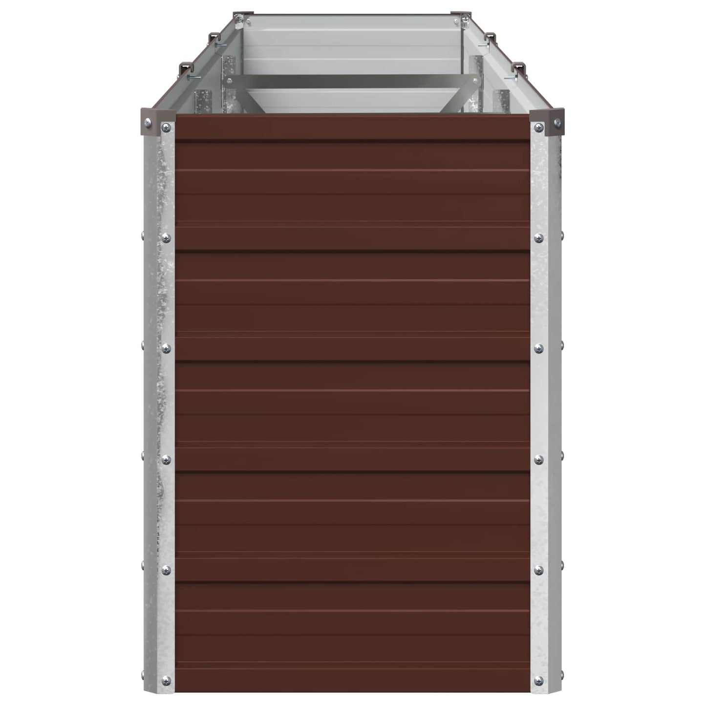 Raised Garden Bed Brown 240 x 40 x 55 cm cold-rolled steel