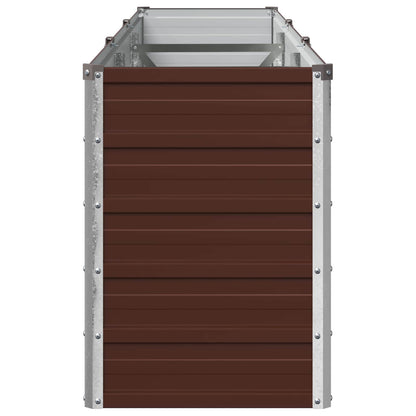 Raised Garden Bed Brown 240 x 40 x 55 cm cold-rolled steel