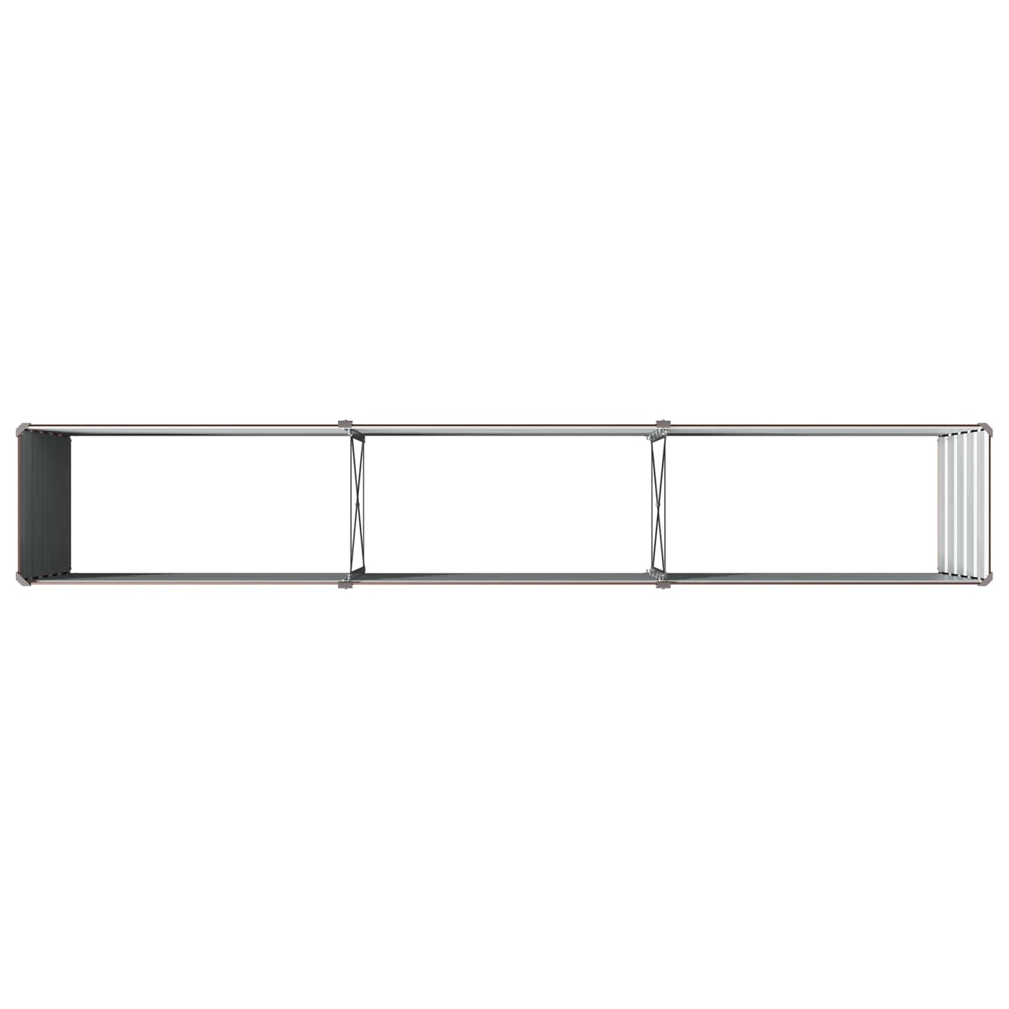 Raised Garden Bed Brown 240 x 40 x 55 cm cold-rolled steel