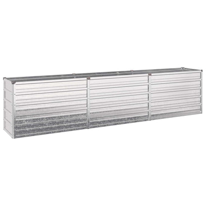 Raised Garden Bed Silver 240 x 40 x 55 cm galvanized