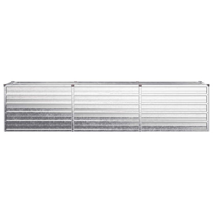 Raised Garden Bed Silver 240 x 40 x 55 cm galvanized